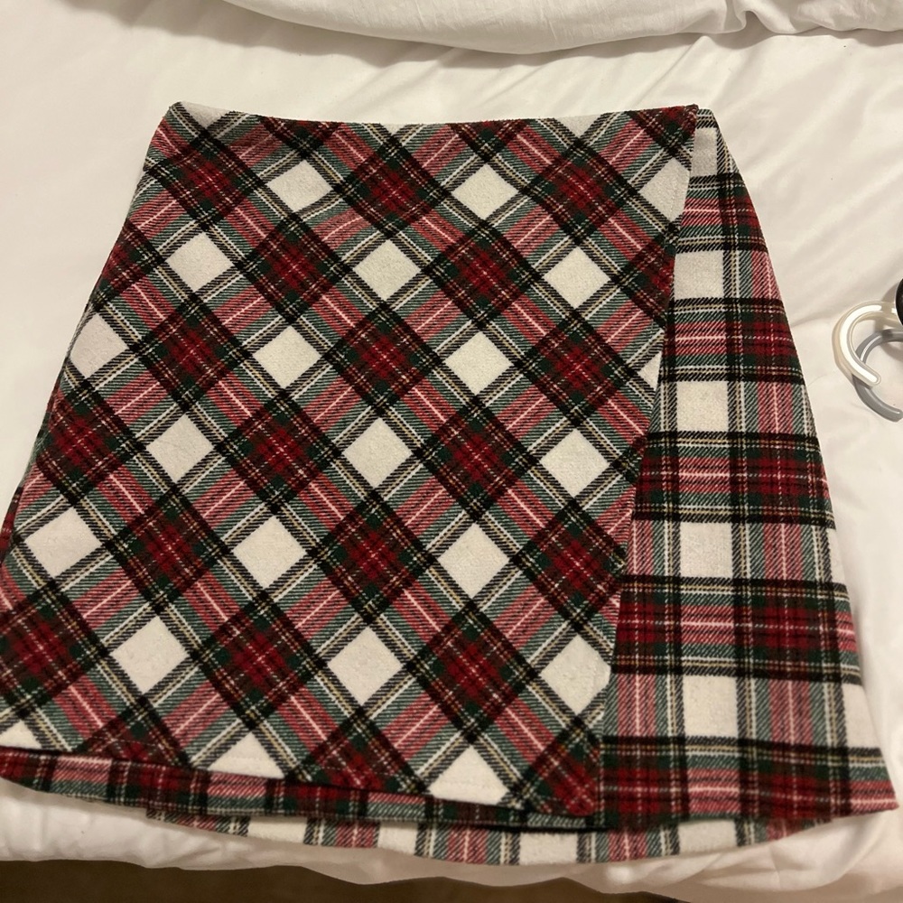 Hollister Christmas Plaid Skirt